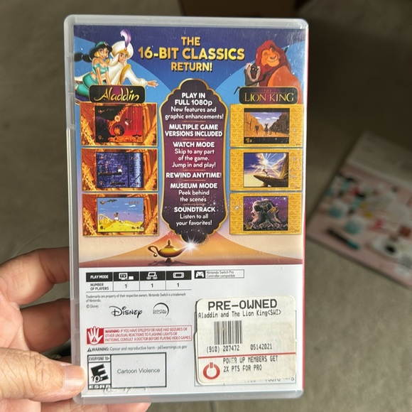 Aladdin and Lion King Nintendo Switch Game - Picture 2 of 3